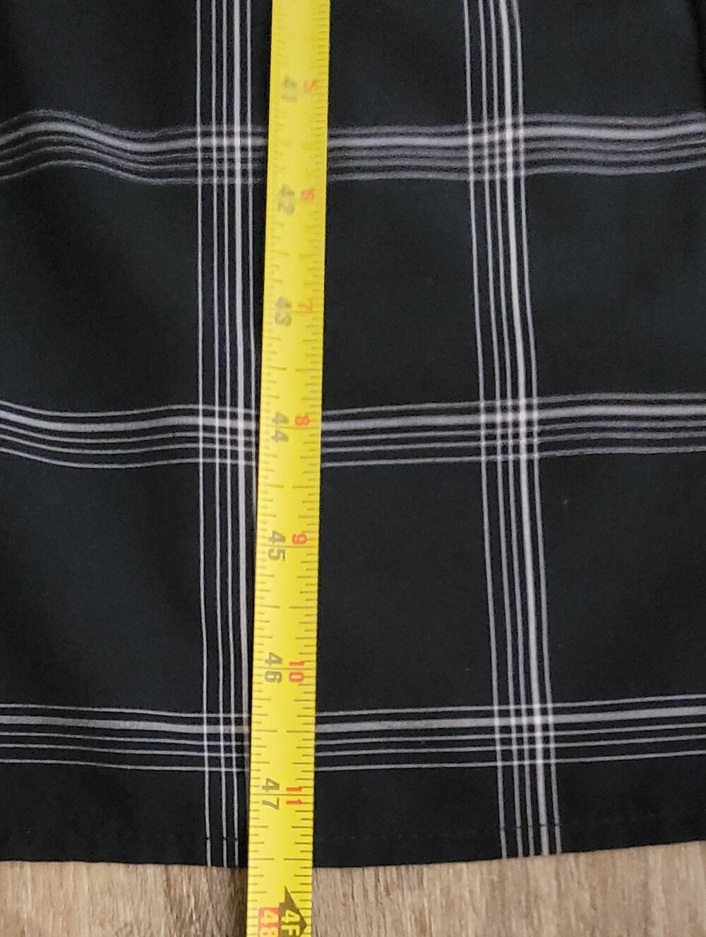 Calvin Klein Womens Size 8 Navy Blue Plaid Belted Midi Shirtdress - Picture 12 of 15